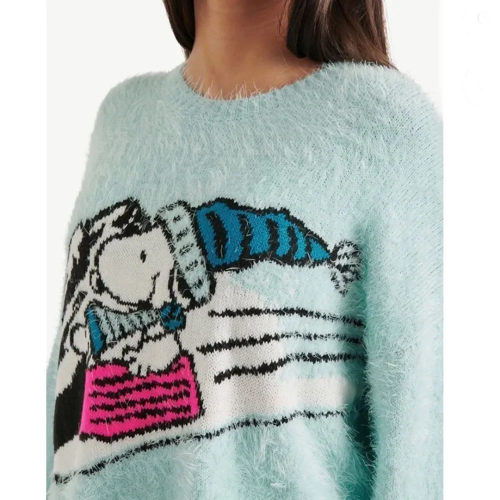 Girls Justice x Snoopy Collab Sweater Shirt Size XL